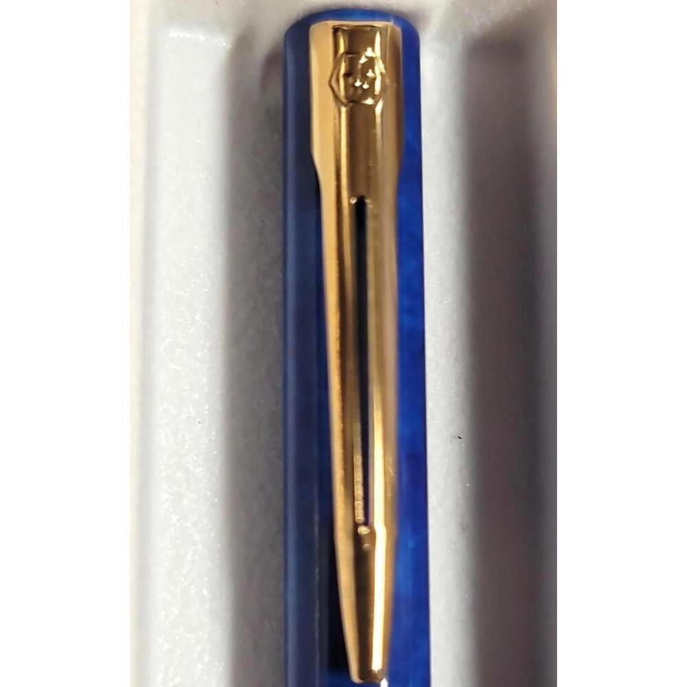 Waterman Paris Blue Ballpoint pen w/ Gold Trim – Tested - Black Ink - Picture 9 of 10